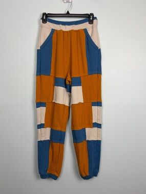 Free People Movement Women’s Small Colorblock Patchwork Jogger Sweatpants